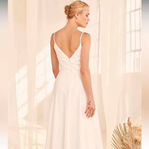 Lulus Choose Your Love White Surplice Sleeveless Maxi Dress - Picture 3 of 7